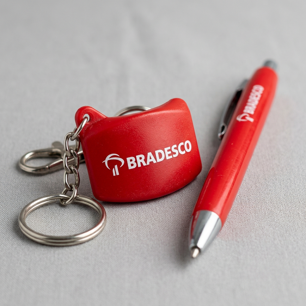 Exemplo de Tampografia: Chaveiro Bradesco